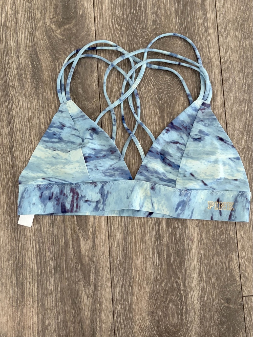Victoria's Secret PINK Blue Tie-Dye Bralette